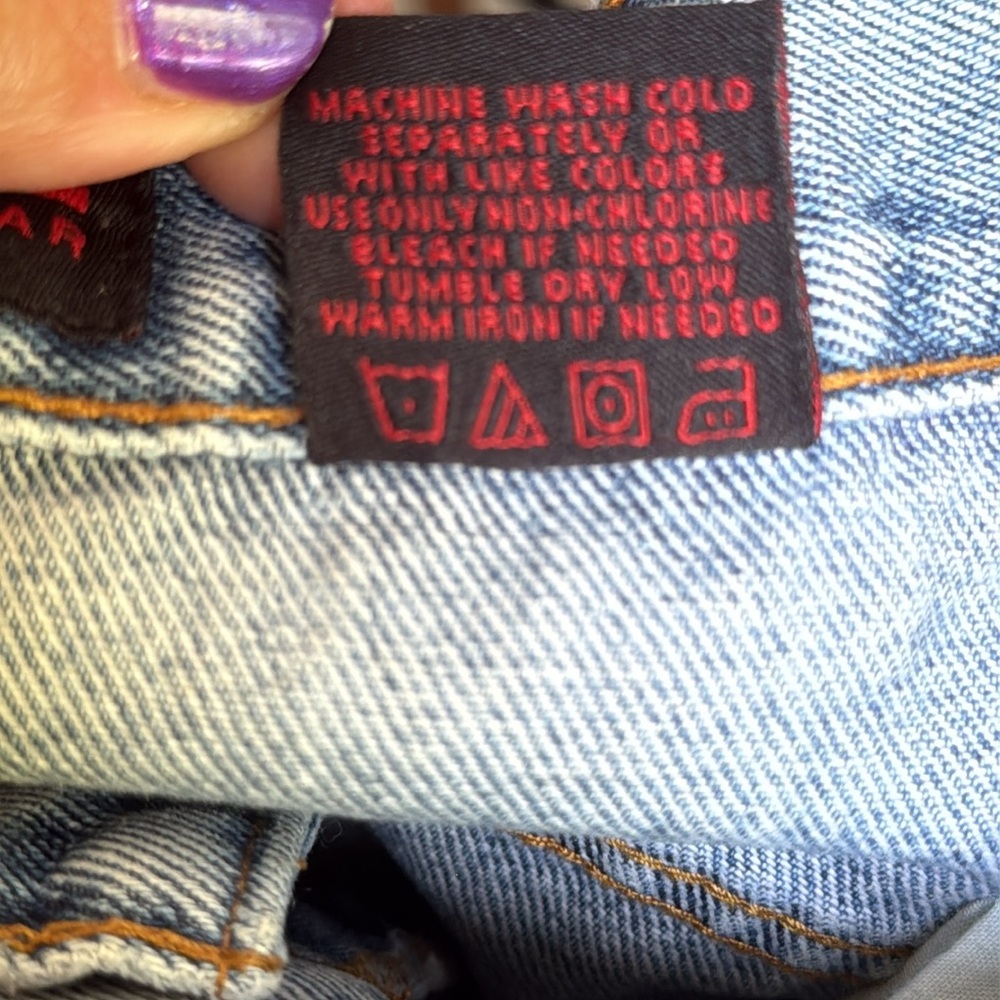 Wolverine Blue Denim Carpenter Style Denim Jeans. Medium Wash. Size 36 X 32. - Picture 9 of 9